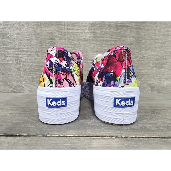 Keds Triple up Watercolor Floral sneakers Size 7 - Picture 3 of 11